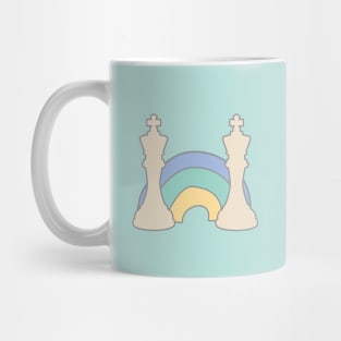 Chess King and Rainbow Mug